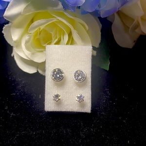 New Silver925 White Zirconium Earrings ❤️